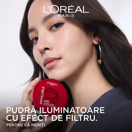 Pudra pulbere Nuanta Universal Infaillible 24H Power Glow, 10 g, Loreal 687071