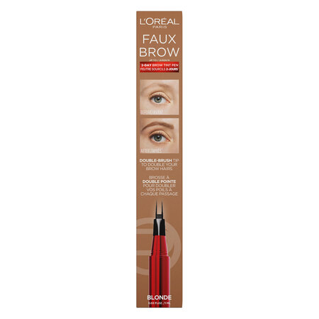 Tus pentru sprancene cu pensula dubla Nuanta Blonde Infaillible Faux Brow, 1 ml, Loreal 687097