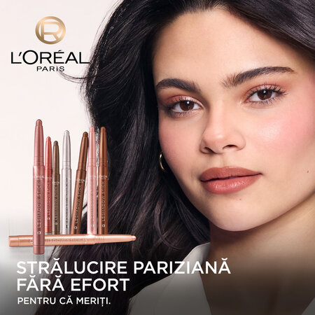 Fard de pleoape cremos Nuanta 240 Brown Abyss Le Shadow Stick Glow, 1.4 g, Loreal 687196