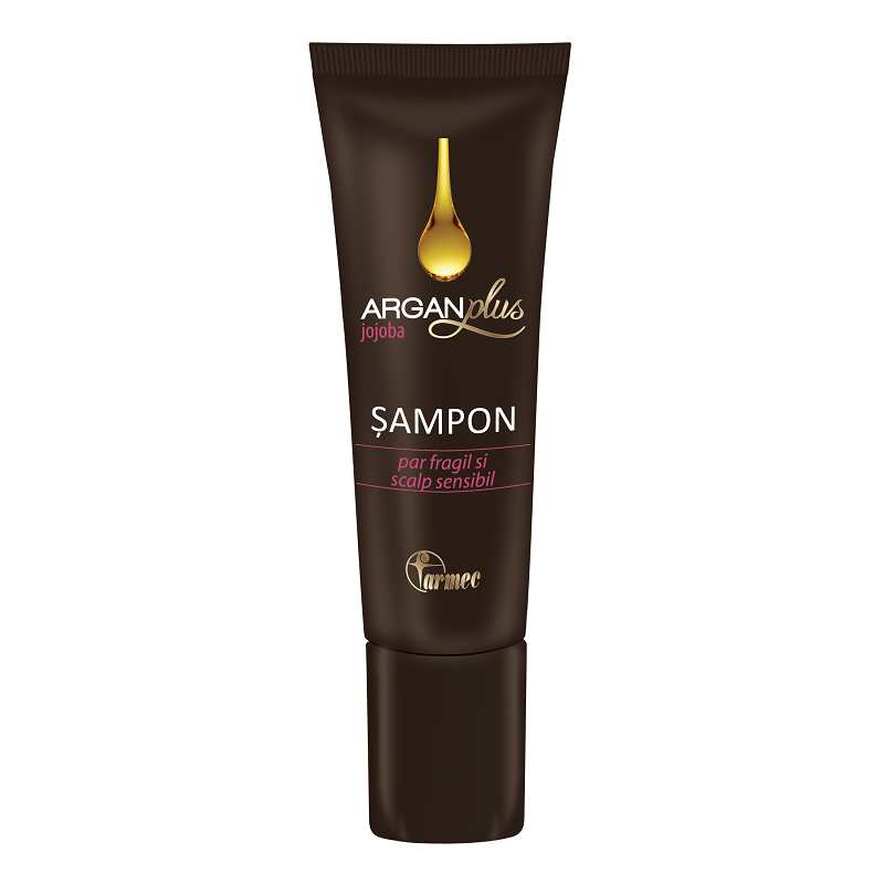 Sampon pentru par fragil ArganPlus Jojoba, 40 ml, Farmec