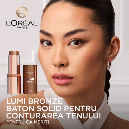 Bronzer cremos tip stick pentru fata nuanta 110 Toasted Sunlight Lumi Bronze, 9 g, Loreal 687269