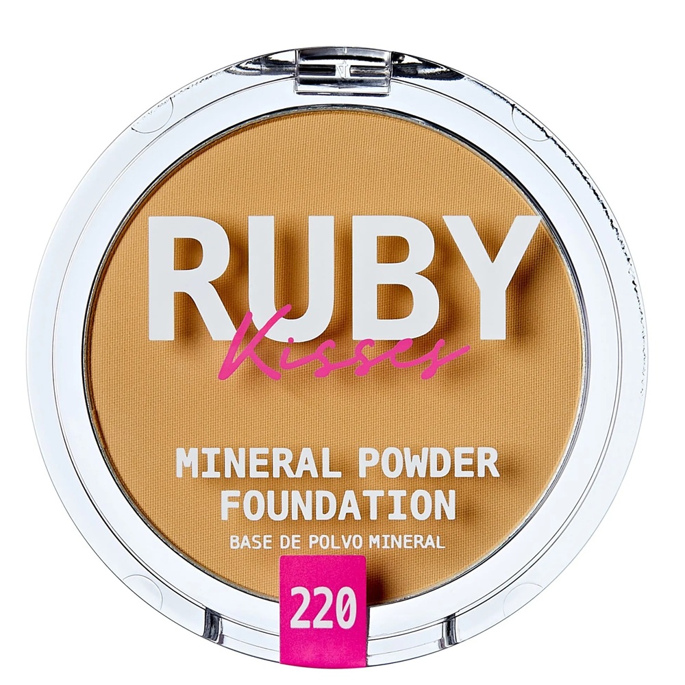 Pudra pentru fata Mineral Powder Foundation Natural Beige, 10 g, Ruby Kisses
