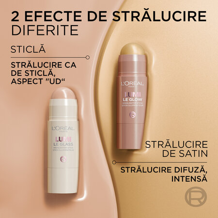 Stick iluminator multifunctional Nuanta 610 Glass Pearl Eclat Lumi Le Glass, 5 g, Loreal 687297