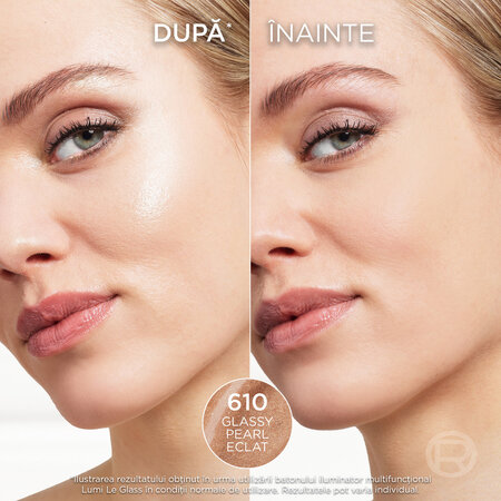 Stick iluminator multifunctional Nuanta 610 Glass Pearl Eclat Lumi Le Glass, 5 g, Loreal 687296