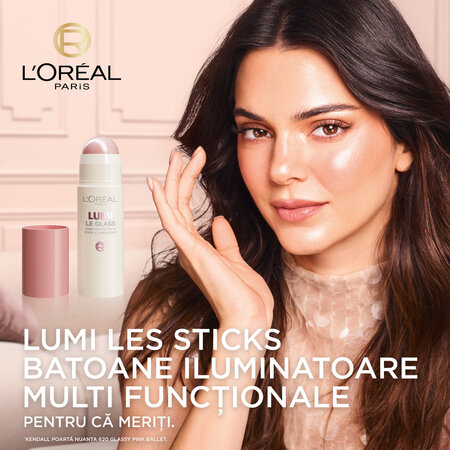 Stick iluminator multifunctional Nuanta 620 Glassy Pink Ballet Lumi Le Glass, 5 g, Loreal 687304