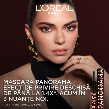 Mascara pentru volum Nuanta Bordeaux Cashmere Panorama Chromatic by Volume Million Lashes, 9.9 ml, Loreal 687340