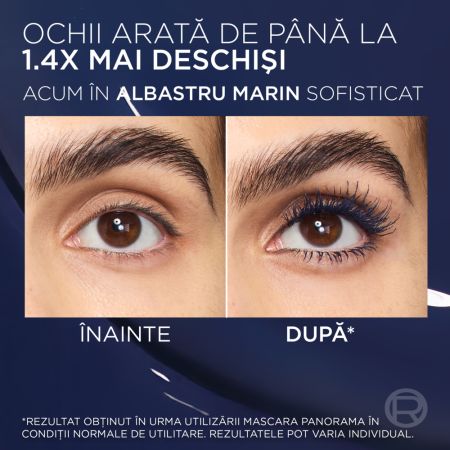 Mascara pentru volum Nuanta Bleu Suede Panorama Chromatic by Volume Million Lashes, 9.9 ml, Loreal 687333