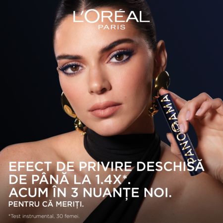 Mascara pentru volum Nuanta Bleu Suede Panorama Chromatic by Volume Million Lashes, 9.9 ml, Loreal 687331