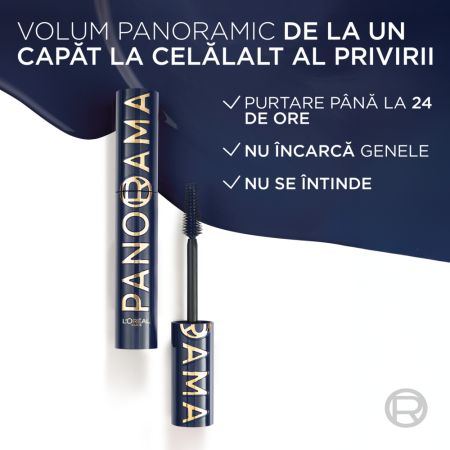 Mascara pentru volum Nuanta Bleu Suede Panorama Chromatic by Volume Million Lashes, 9.9 ml, Loreal 687332