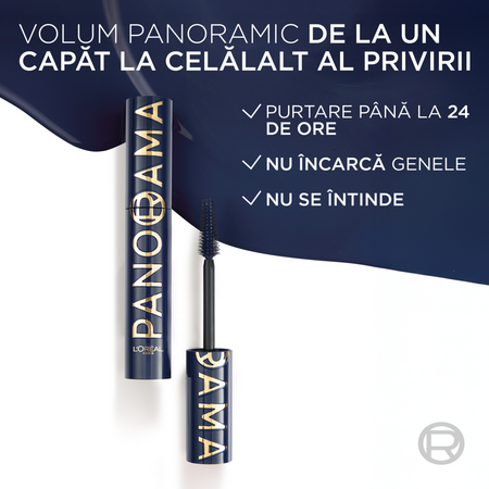 Mascara pentru volum Nuanta Bleu Suede Panorama Chromatic by Volume Million Lashes, 9.9 ml, Loreal 687332