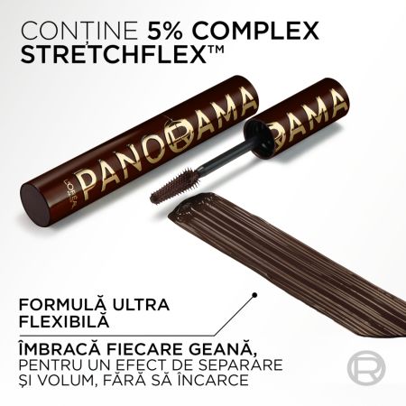Mascara pentru volum Nuanta Brun Leather Panorama Chromatic by Volume Million Lashes, 9.9 ml, Loreal 687324