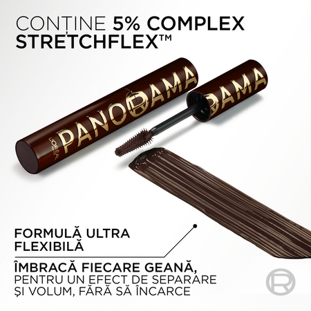 Mascara pentru volum Nuanta Brun Leather Panorama Chromatic by Volume Million Lashes, 9.9 ml, Loreal 687324