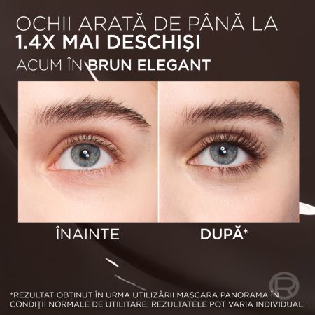 Mascara pentru volum Nuanta Brun Leather Panorama Chromatic by Volume Million Lashes, 9.9 ml, Loreal 687323