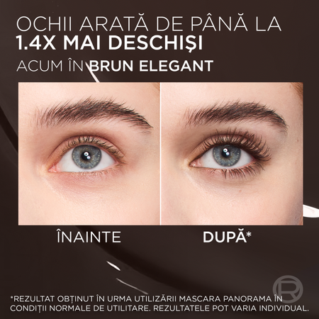 Mascara pentru volum Nuanta Brun Leather Panorama Chromatic by Volume Million Lashes, 9.9 ml, Loreal 687323