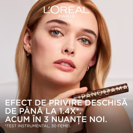 Mascara pentru volum Nuanta Brun Leather Panorama Chromatic by Volume Million Lashes, 9.9 ml, Loreal 687321