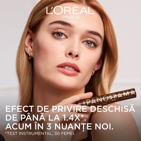 Mascara pentru volum Nuanta Brun Leather Panorama Chromatic by Volume Million Lashes, 9.9 ml, Loreal 687321