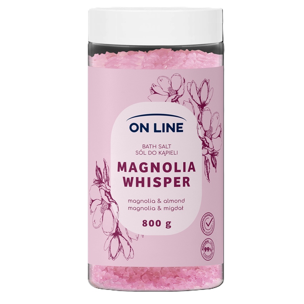 Sare de baie cu magnolie si migdale Magnolia Whisper, 800 g, On Line