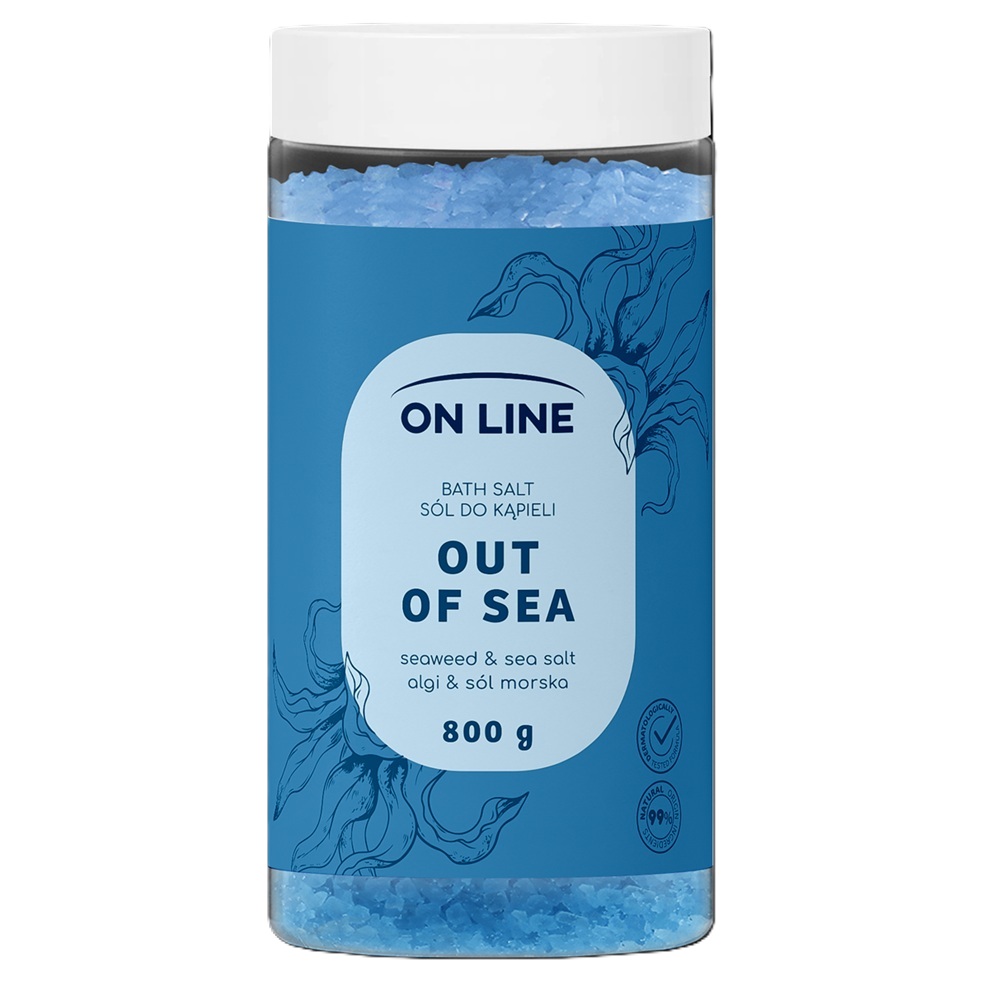 Sare de baie cu alge si sare de la Marea Moarta Out of Sea, 800 g, On Line