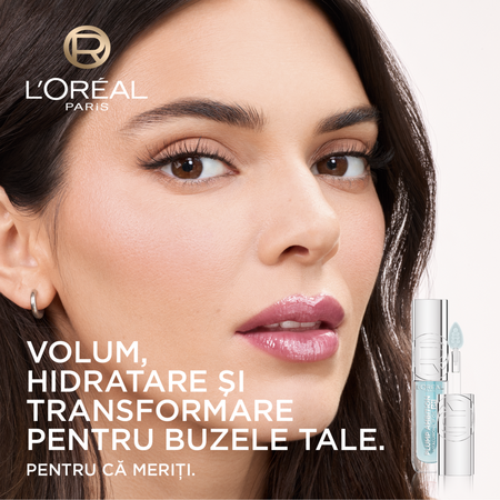 Ulei pentru buze cu efect de volum Nuanta 114 Rose Plump Ambition pH, 5 ml, Loreal 687368