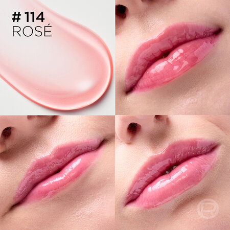 Ulei pentru buze cu efect de volum Nuanta 114 Rose Plump Ambition pH, 5 ml, Loreal 687369