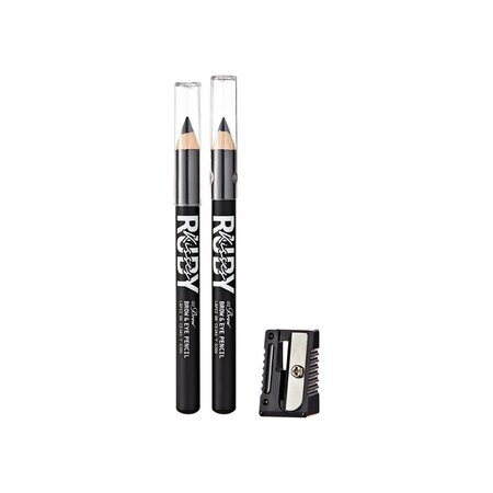 Creion pentru ochi si sprancene Go Brow Duo Black, 2x0.62 g, Ruby Kisses 687394