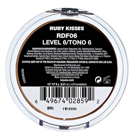 Fond de ten compact Duo Cream Foundation Level 6, 12 g, Ruby Kisses 687477