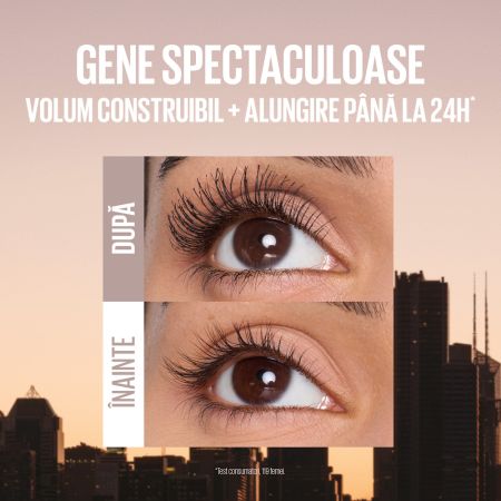 Mascara pentru gene alungite si volum intens Nunata Black Lash Sensational Body, 9 ml, Maybelline 687485
