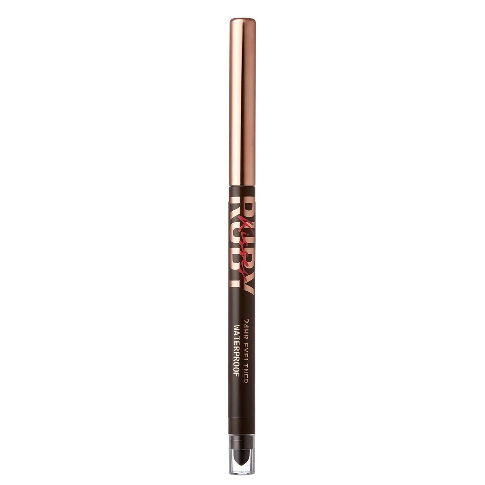 Creion pentru ochi 24 HR Eyeliner Waterproof Black Brown, 0.3 g, Ruby Kisses