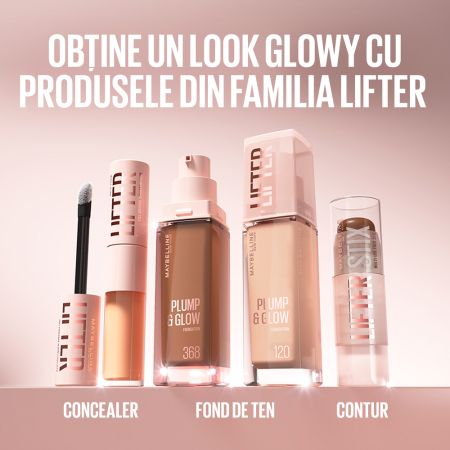 Fond de ten iluminator Nuanta 110 Lifter Plump & Glow, 30 ml, Maybelline 687559