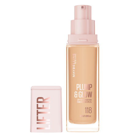 Fond de ten iluminator Nuanta 118 Lifter Plump & Glow, 30 ml, Maybelline 687598