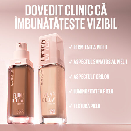 Fond de ten iluminator Nuanta 116 Lifter Plump & Glow, 30 ml, Maybelline 687591