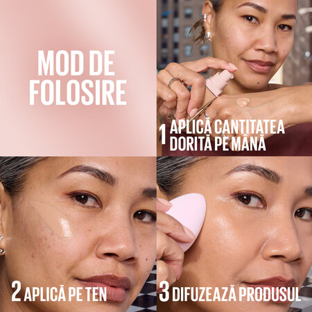 Fond de ten iluminator Nuanta 220 Lifter Plump & Glow, 30 ml, Maybelline 687650