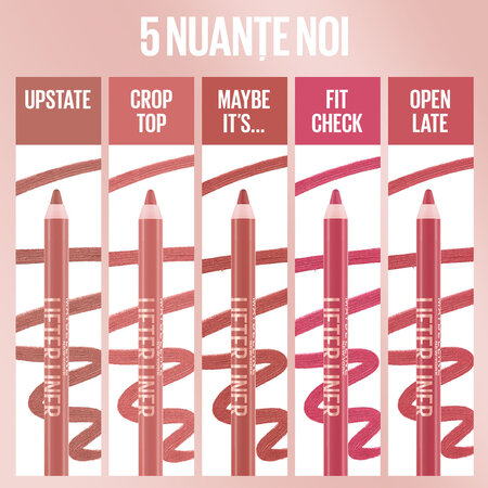 Creion de buze Nuanta 015 Open Late Lifter Liner, 1.3 g, Maybelline 687723