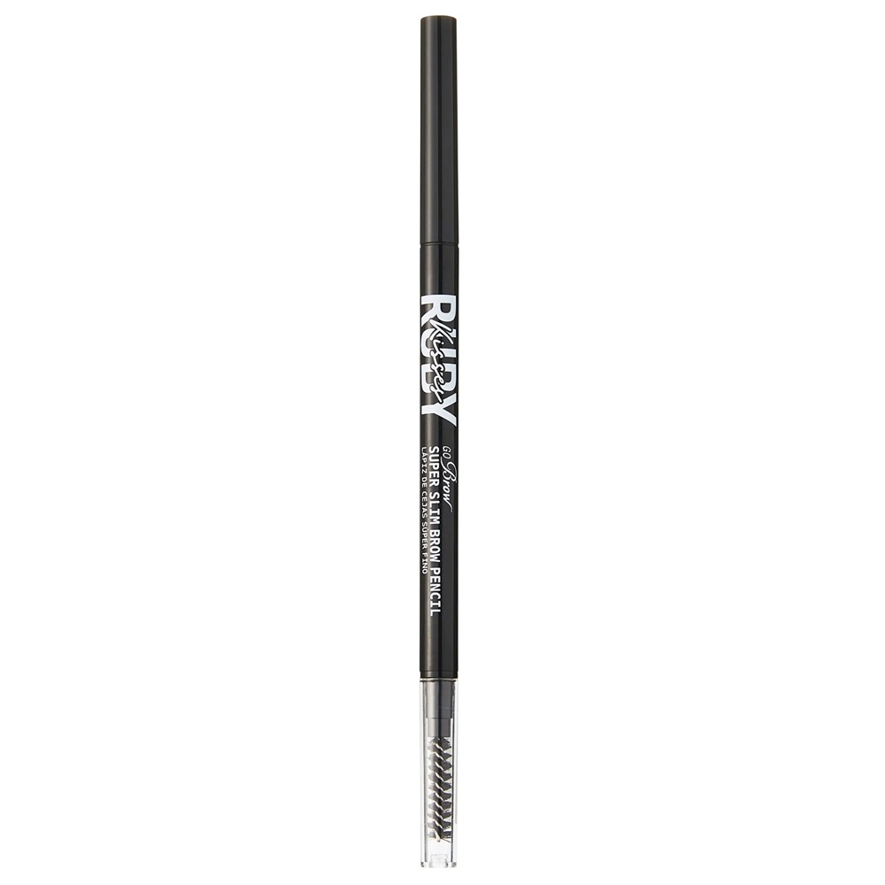 Creion pentru sprancene Go Brow Super Slim Black Brown, 0.09 g, Ruby Kisses