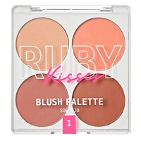 Paleta de farduri pentru obraz Blush Palette Baring Bare, 4x3.7 g, Ruby Kisses