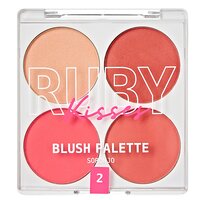 Paleta de farduri pentru obraz Blush Palette Livin Bare, 4x3.7 g, Ruby Kisses
