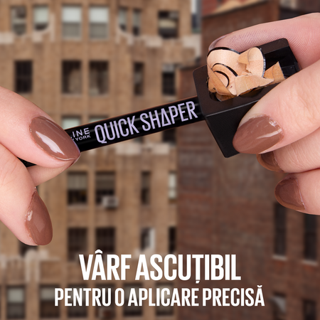 Creion pentru definirea sprancenelor Nuanta 04 Medium Brown Quick Shaper, 1 g, Maybelline 687850