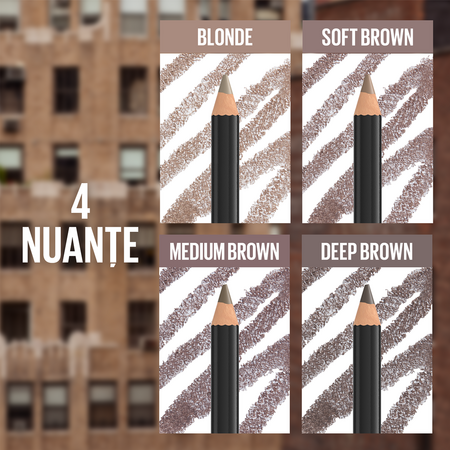 Creion pentru definirea sprancenelor Nuanta 04 Medium Brown Quick Shaper, 1 g, Maybelline 687853