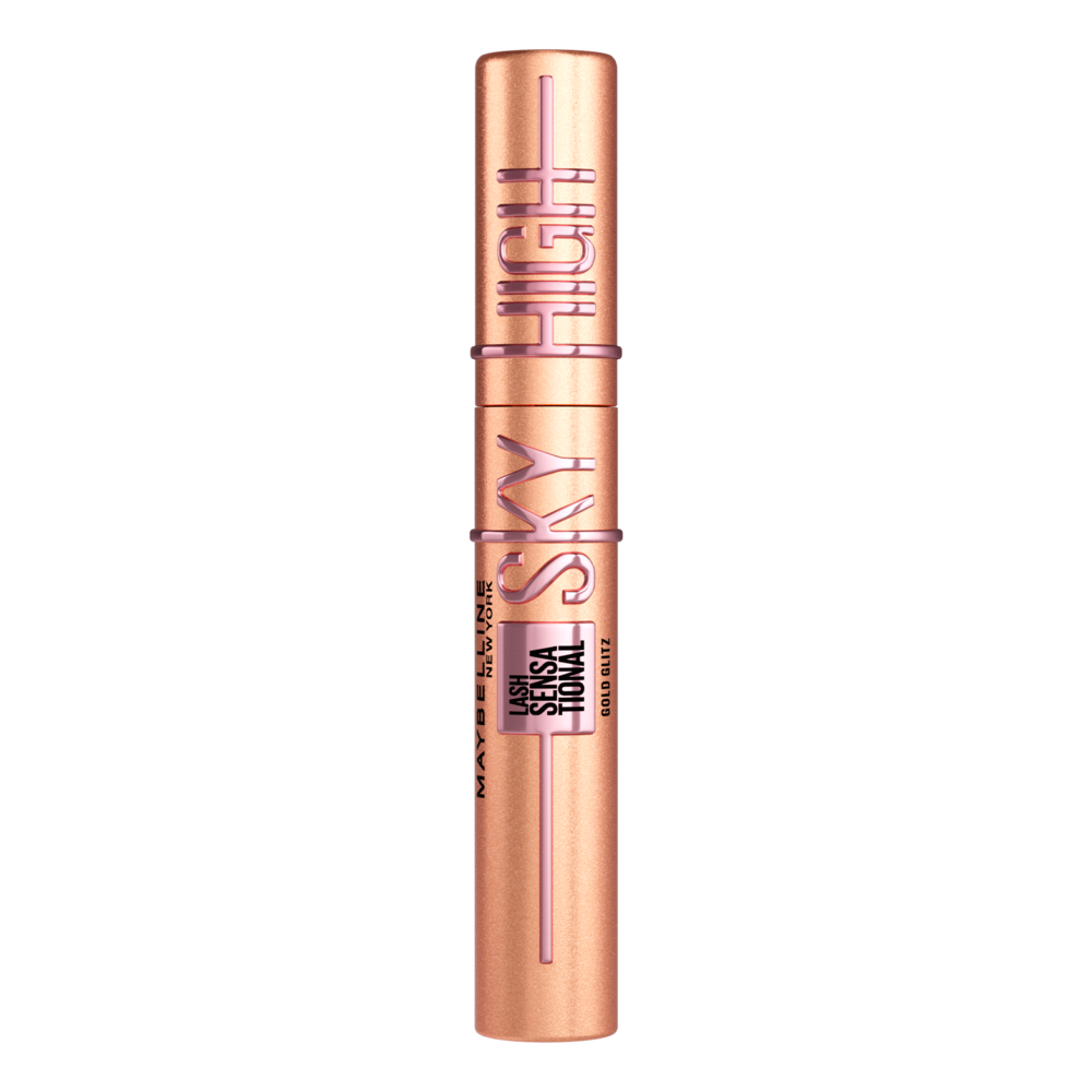 Mascara pentru volum si alungire Nuanat Rose Gold Glitz Lash Sensational Sky High, 7.2 ml, Maybelline