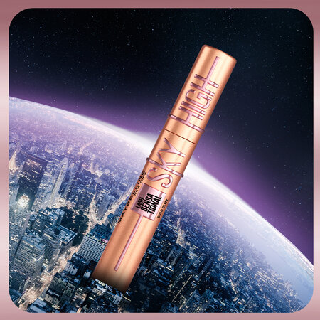 Mascara pentru volum si alungire Nuanat Rose Gold Glitz Lash Sensational Sky High, 7.2 ml, Maybelline 688308