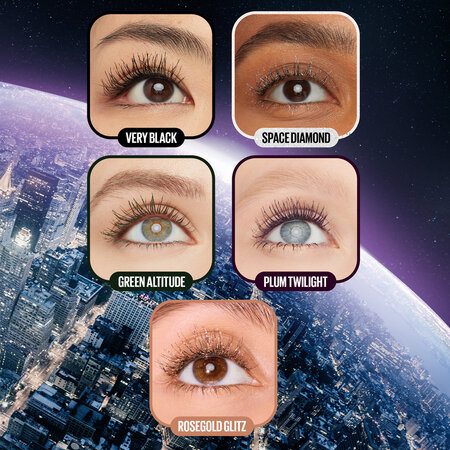 Mascara pentru volum si alungire Nuanat Rose Gold Glitz Lash Sensational Sky High, 7.2 ml, Maybelline 688309