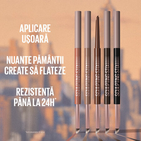 Creion de ochi smokey cu doua capete Nuanta 015 Smooth Espresso Sculpting Stix, 0.7 g, Maybelline 688350