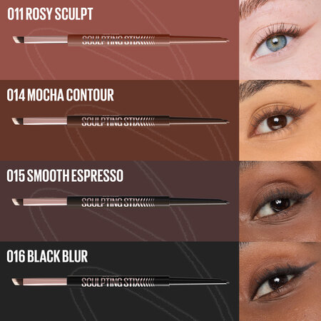 Creion de ochi smokey cu doua capete Nuanta 015 Smooth Espresso Sculpting Stix, 0.7 g, Maybelline 688358