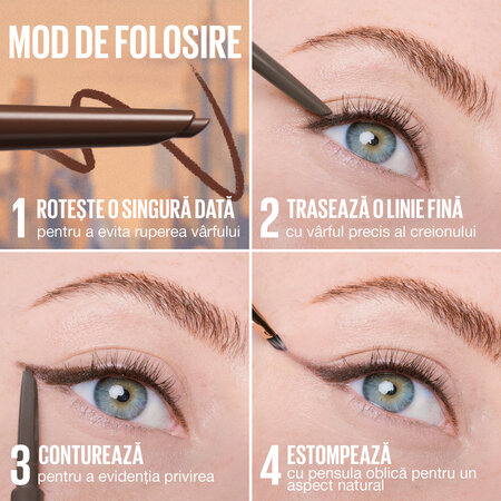 Creion de ochi smokey cu doua capete Nuanta 011 Rosy Sculpt Sculpting Stix, 0.7 g, Maybelline 688323