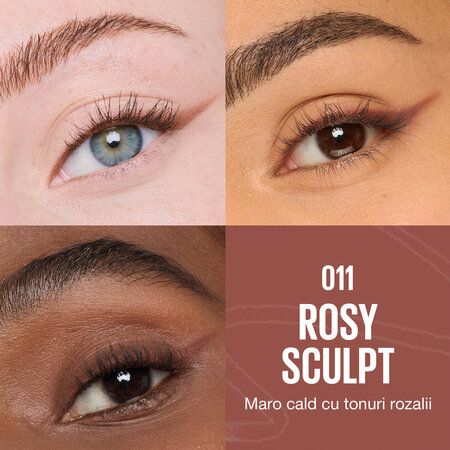 Creion de ochi smokey cu doua capete Nuanta 011 Rosy Sculpt Sculpting Stix, 0.7 g, Maybelline 688327
