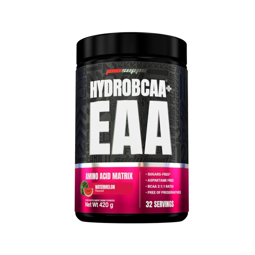 Complex de aminoacizi cu lant ramificat si aminoacizi esentiali Watermelon HydroBCAA+EAA, 420 g, Prosupps