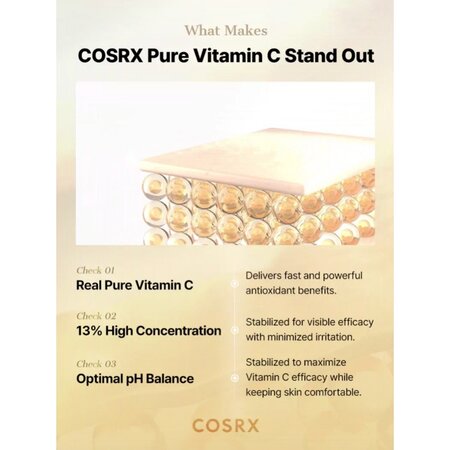 Serum pentru uniformizare cu 13% vitamina C The Vitamin C, 20 ml, Cosrx 688077