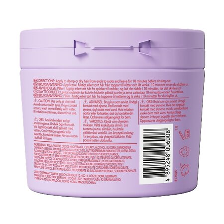 Masca hidratanta pentru bucle si par foarte cret Mega Moisture, 354 ml, Being 689143