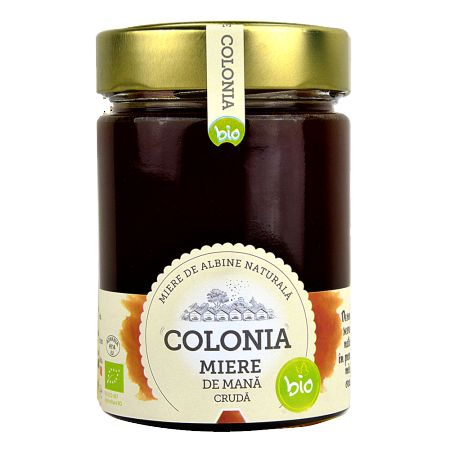 Mierea cruda bio de mana Colonia, 420 g, Evicom Honey