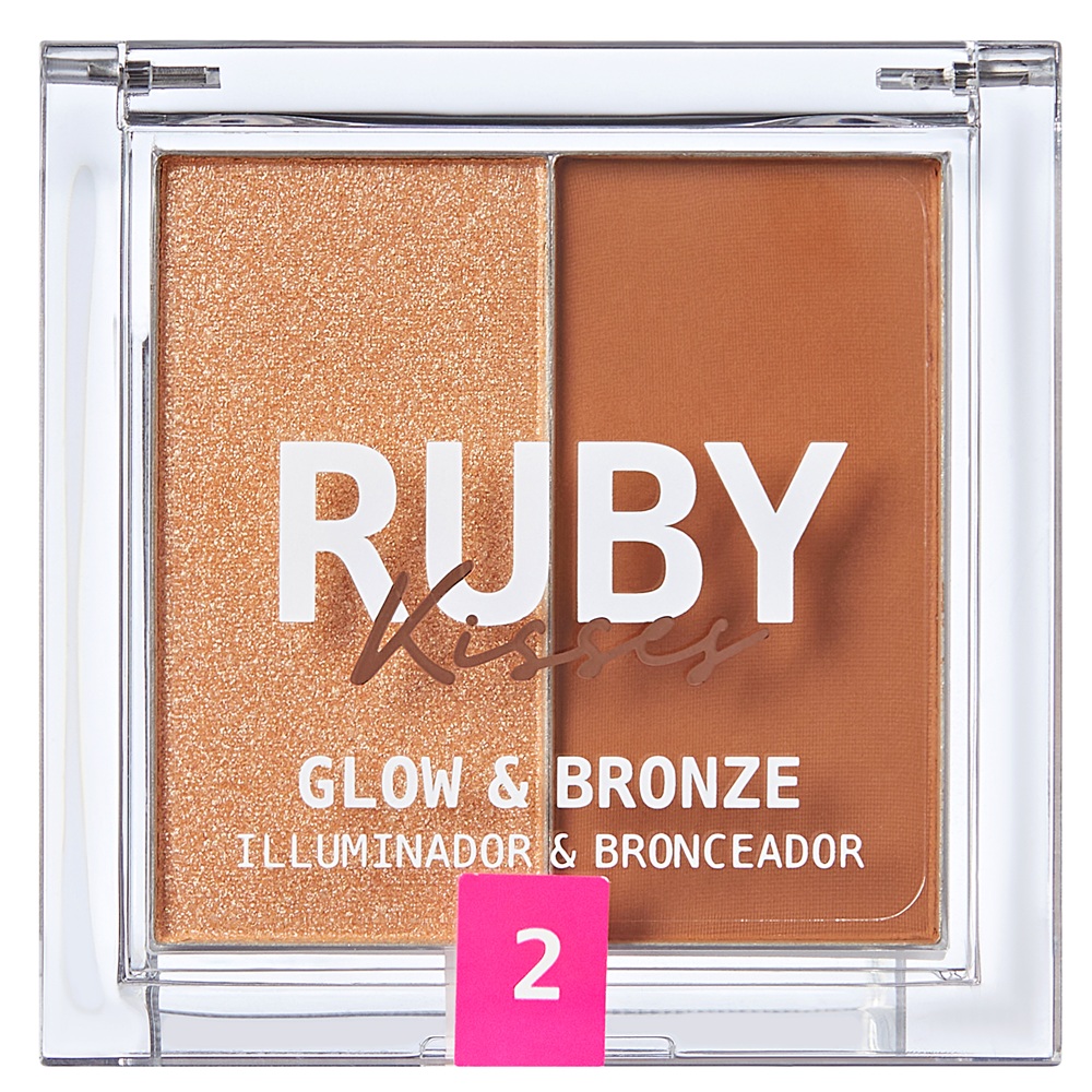 Iluminator si bronzar Glow & Bronze Medium, 9.9 g, Ruby Kisses